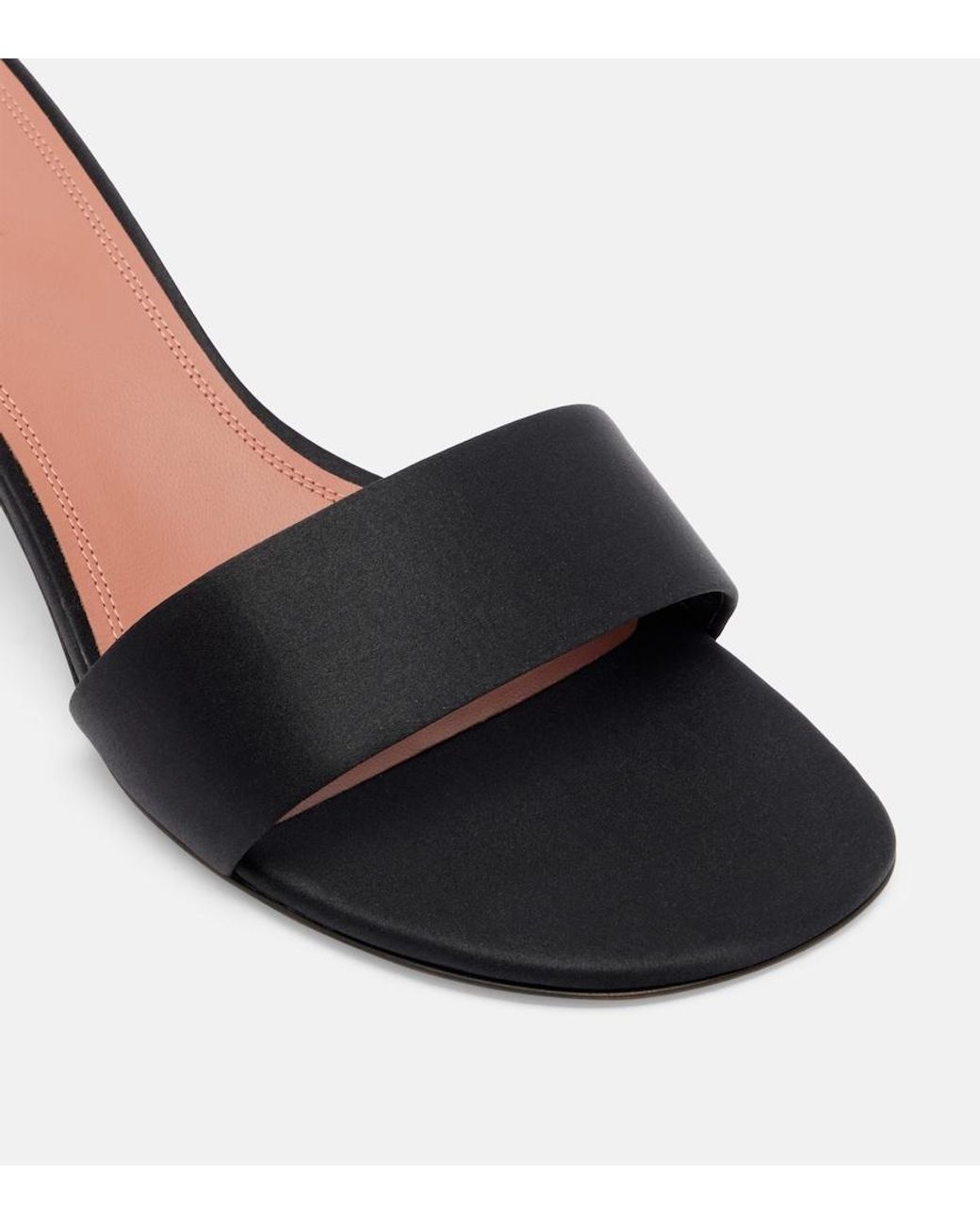 AMINA MUADDI Black Andreea Satin Mules