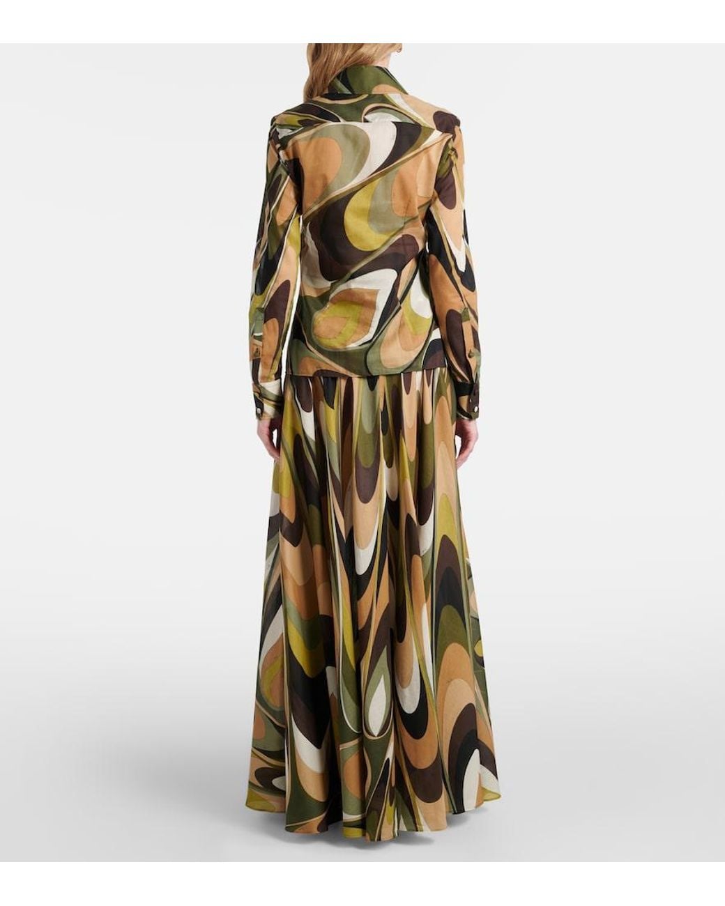 Emilio Pucci Green Onde Shirt