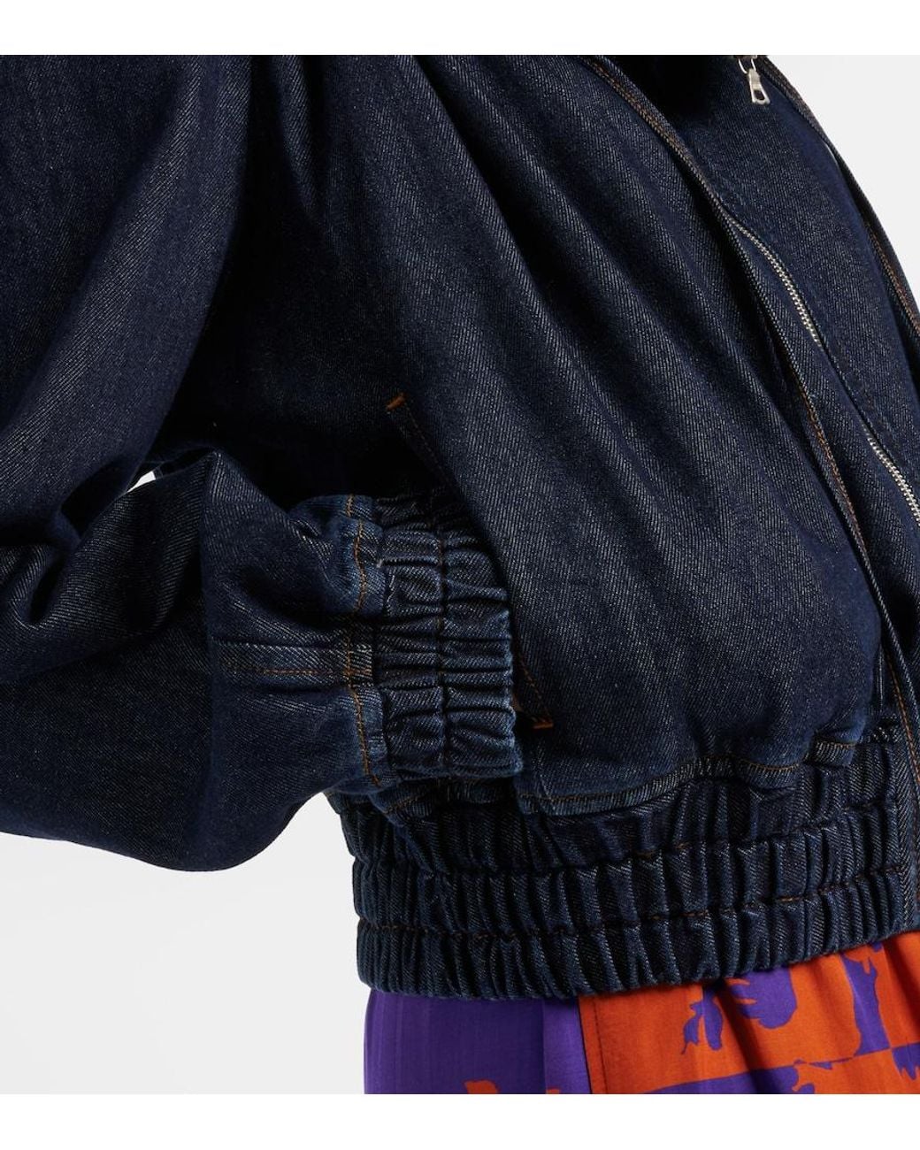 Dries Van Noten Blue Denim Bomber Jacket