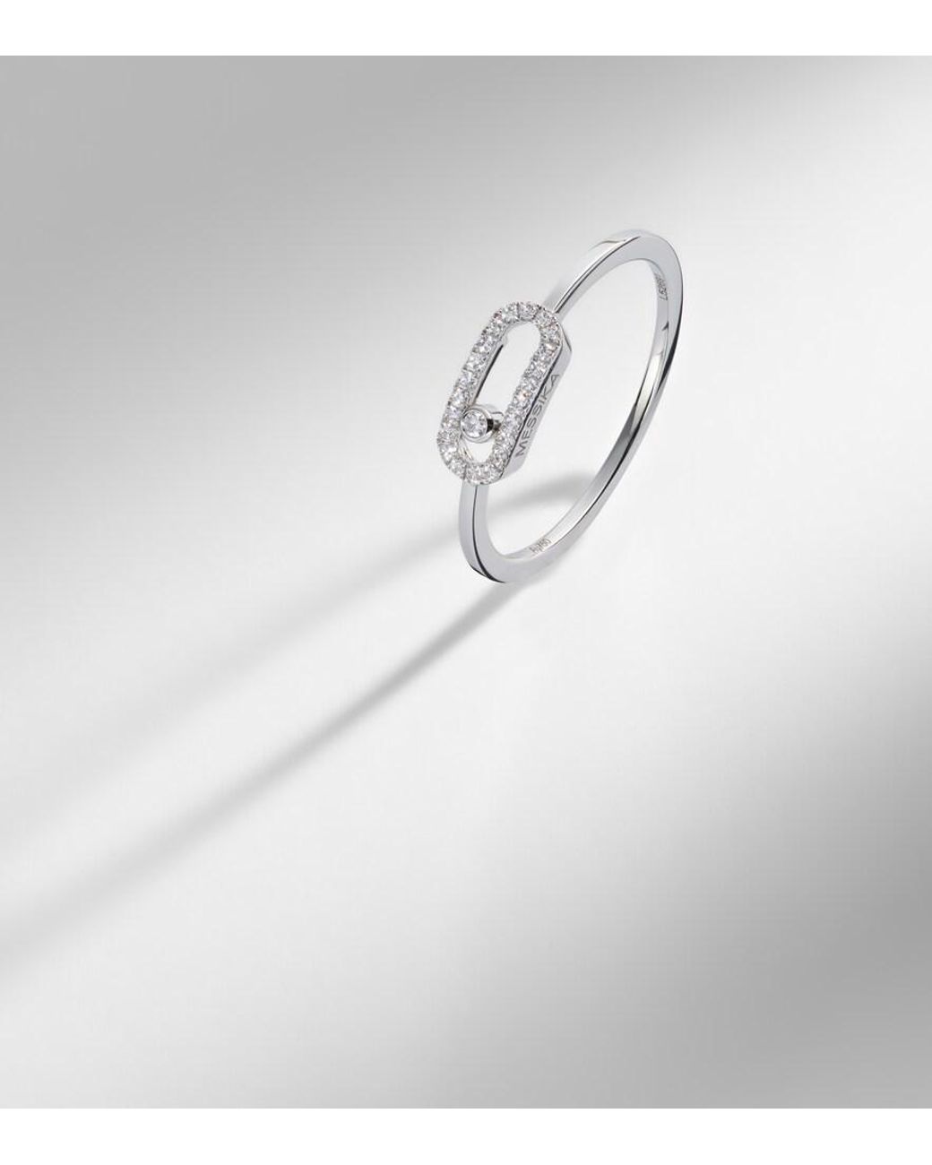 Messika White Move Uno 18Kt Ring With Diamonds
