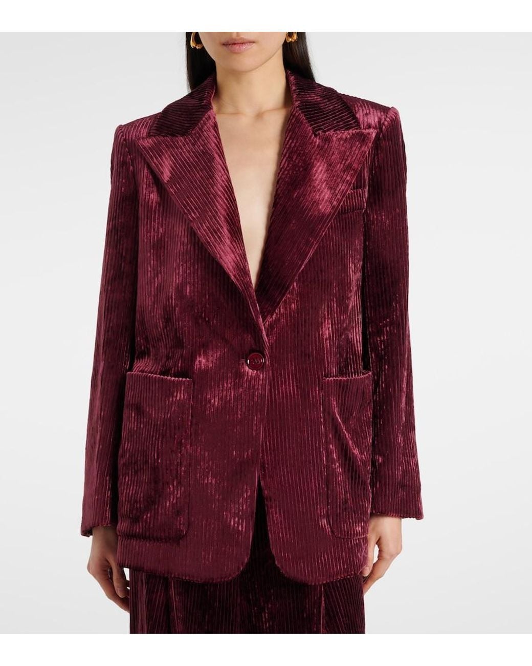 Dorothee Schumacher Red Oversized Corduroy Blazer