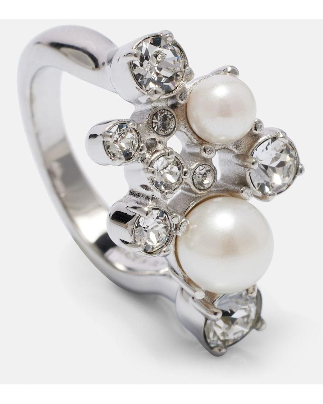 Givenchy White Embellished Ring