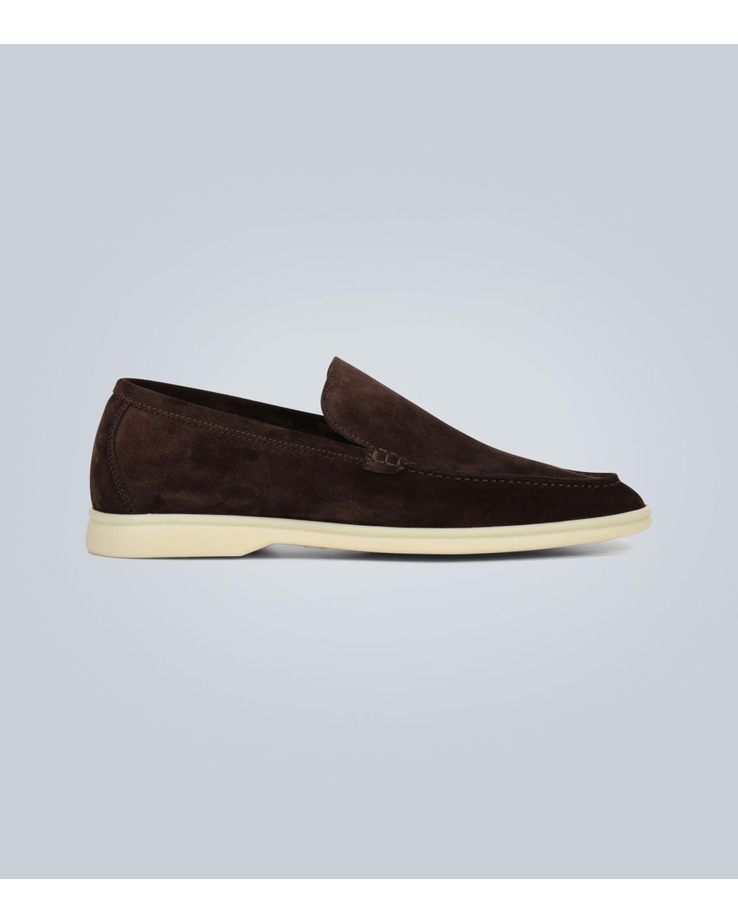 Loro Piana Summer Walk Suede Moccasins in Brown for Men - Lyst