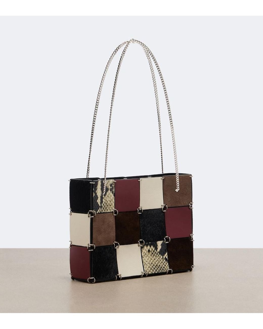Khaite White Emma Small Leather Shoulder Bag