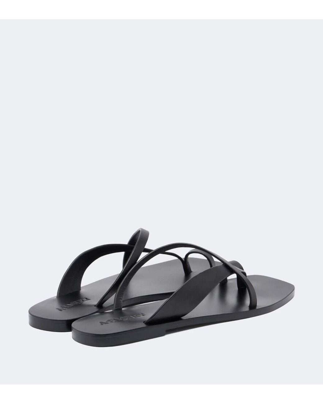 A.Emery Black Phyllis Leather Sandals
