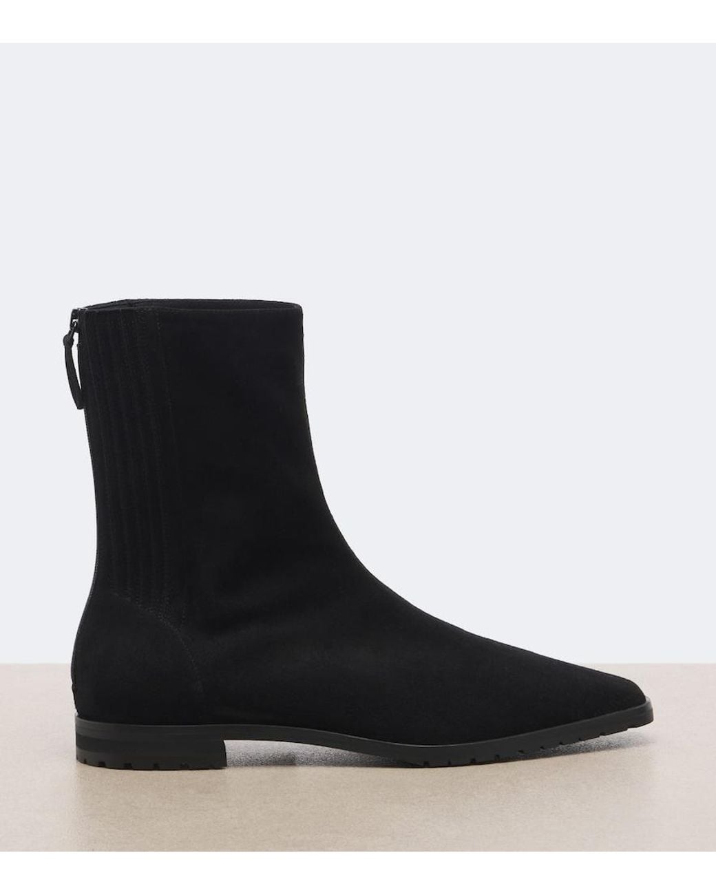 Aquazzura Black Saint Honore Suede Ankle Boots