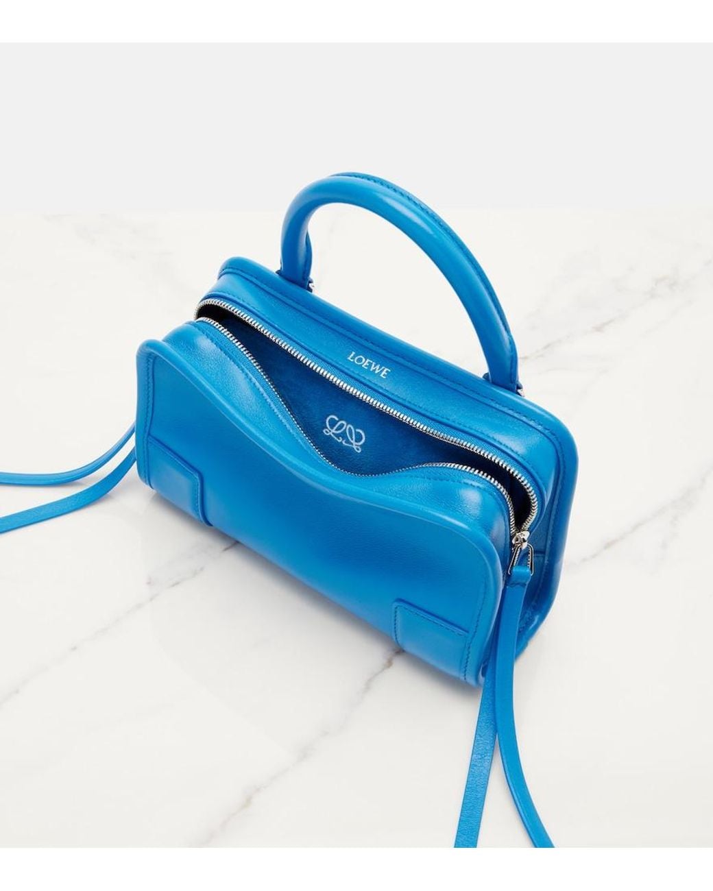 Loewe Blue Amazona 180 Mini Leather Top-Handle Bag