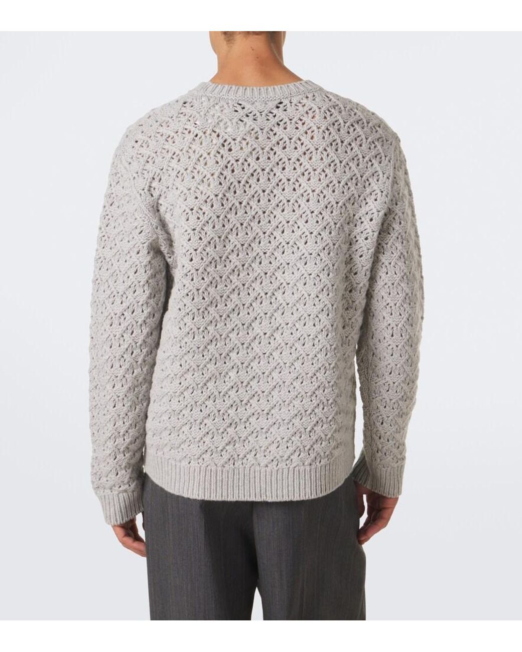 Valentino Garavani Gray Wool And Cashmere Sweater for men