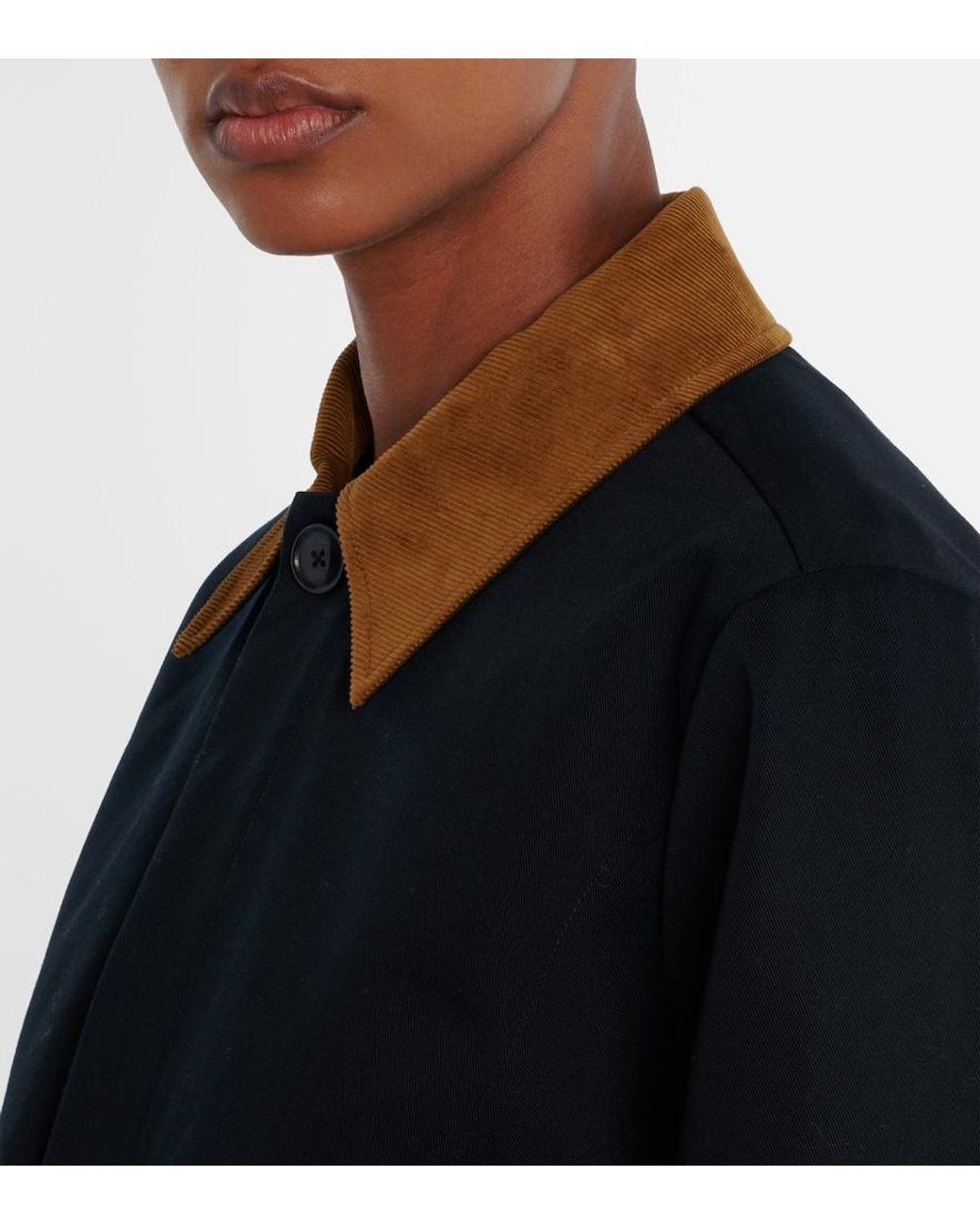 FRAME Blue Small Cotton Trench Jacket