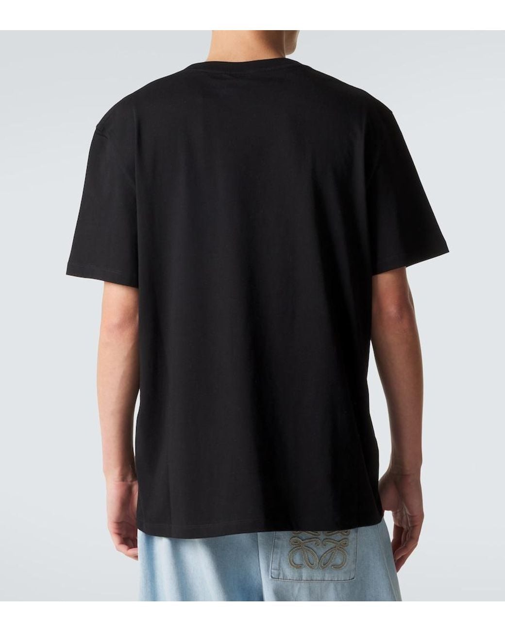 Loewe Black Paula's Ibiza Cotton Jersey T-Shirt for men