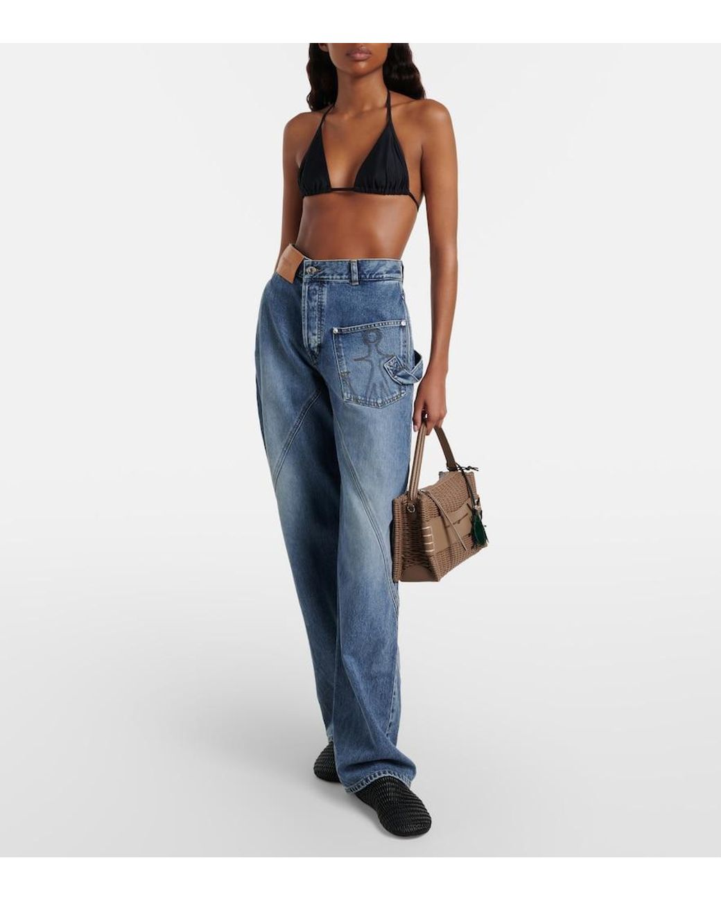 J.W. Anderson Black Halterneck Bikini Top