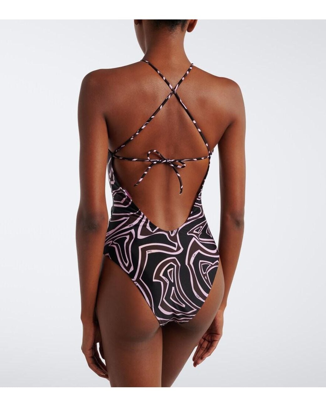 Emilio Pucci White Labirinto Swimsuit