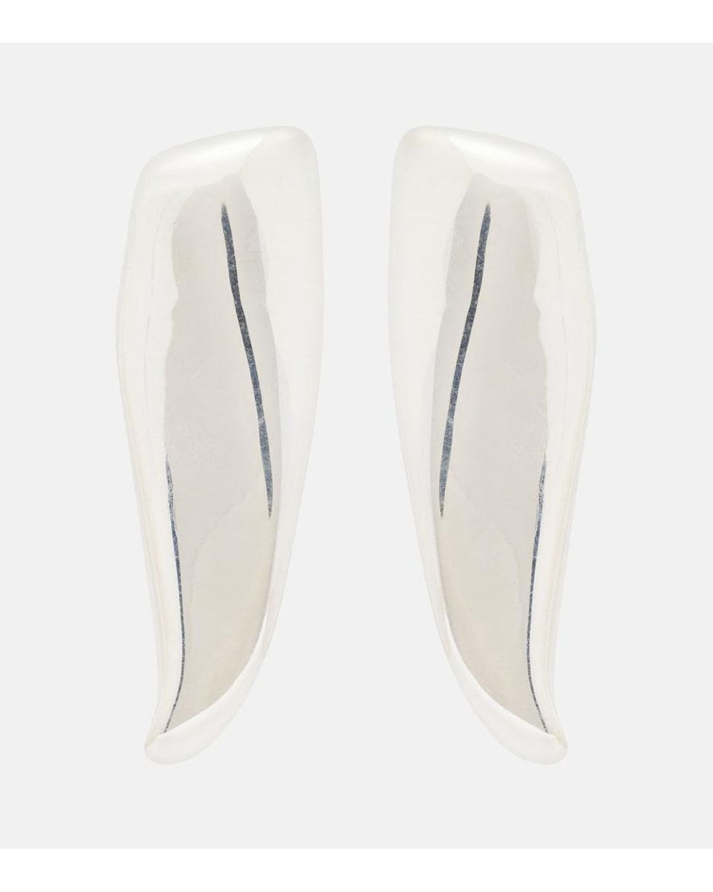 Bottega Veneta White Prisma Sterling Earrings