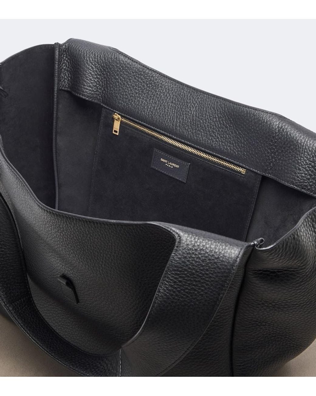 Saint Laurent Black Le 5 A 7 Bea Leather Tote Bag