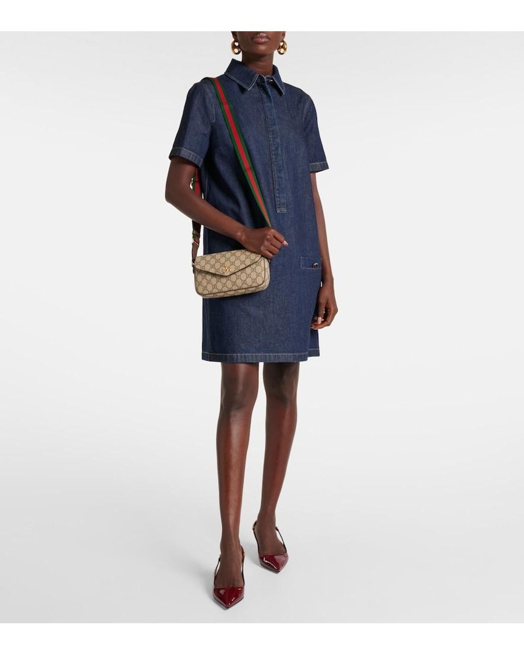 Gucci Brown Ophidia Pochette