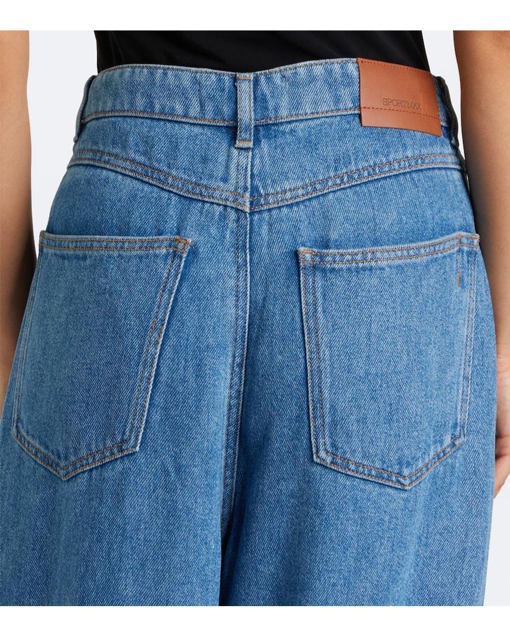 Sportmax Blue Wide-Leg Jeans