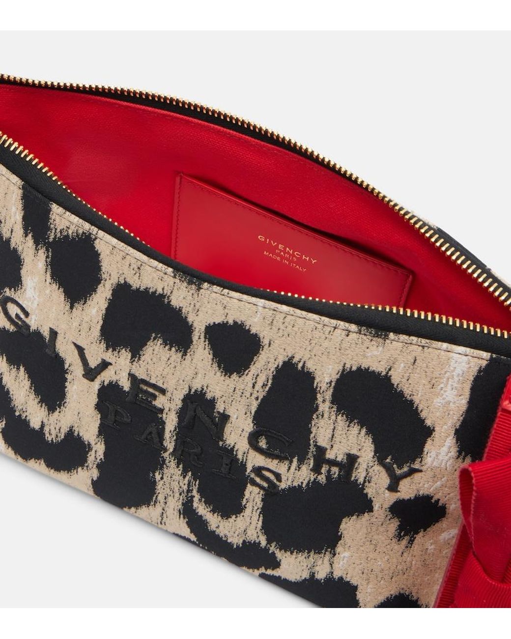 Bustina Con Stampa Leopardata E Logo di Givenchy in Black