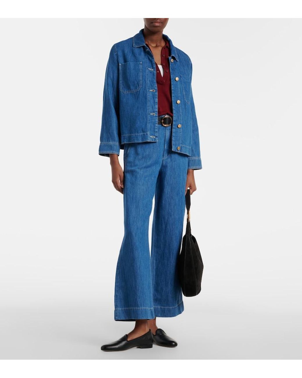 Max Mara Blue Astice Wide-Leg Jeans