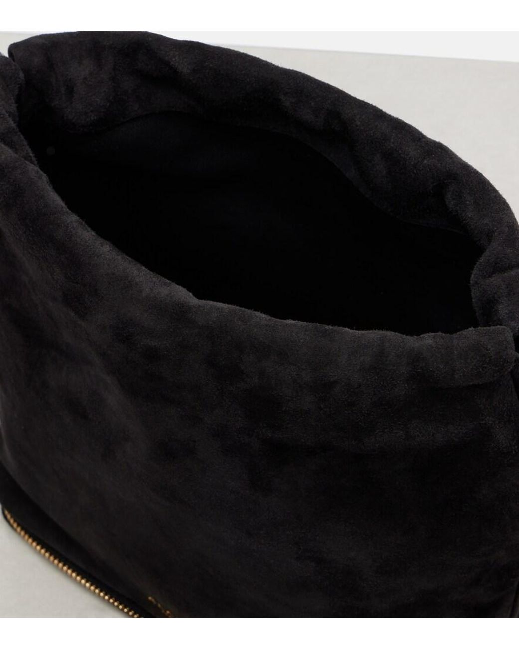 Alaïa Black Le Pochon Suede Bucket Bag