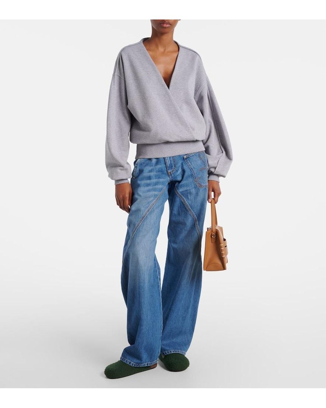 J.W. Anderson Green Felt Mules