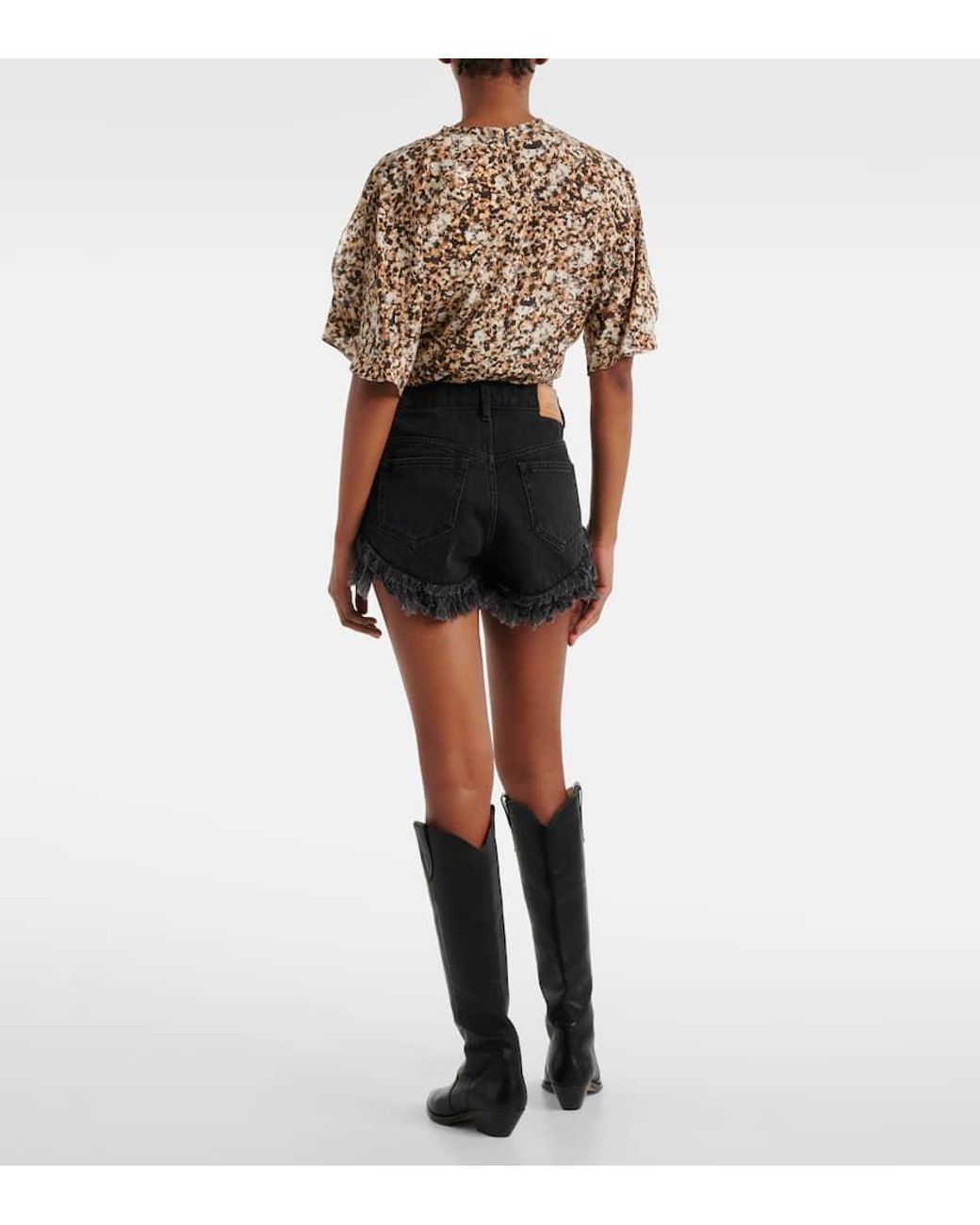 Isabel Marant Black Eneidao Denim Shorts