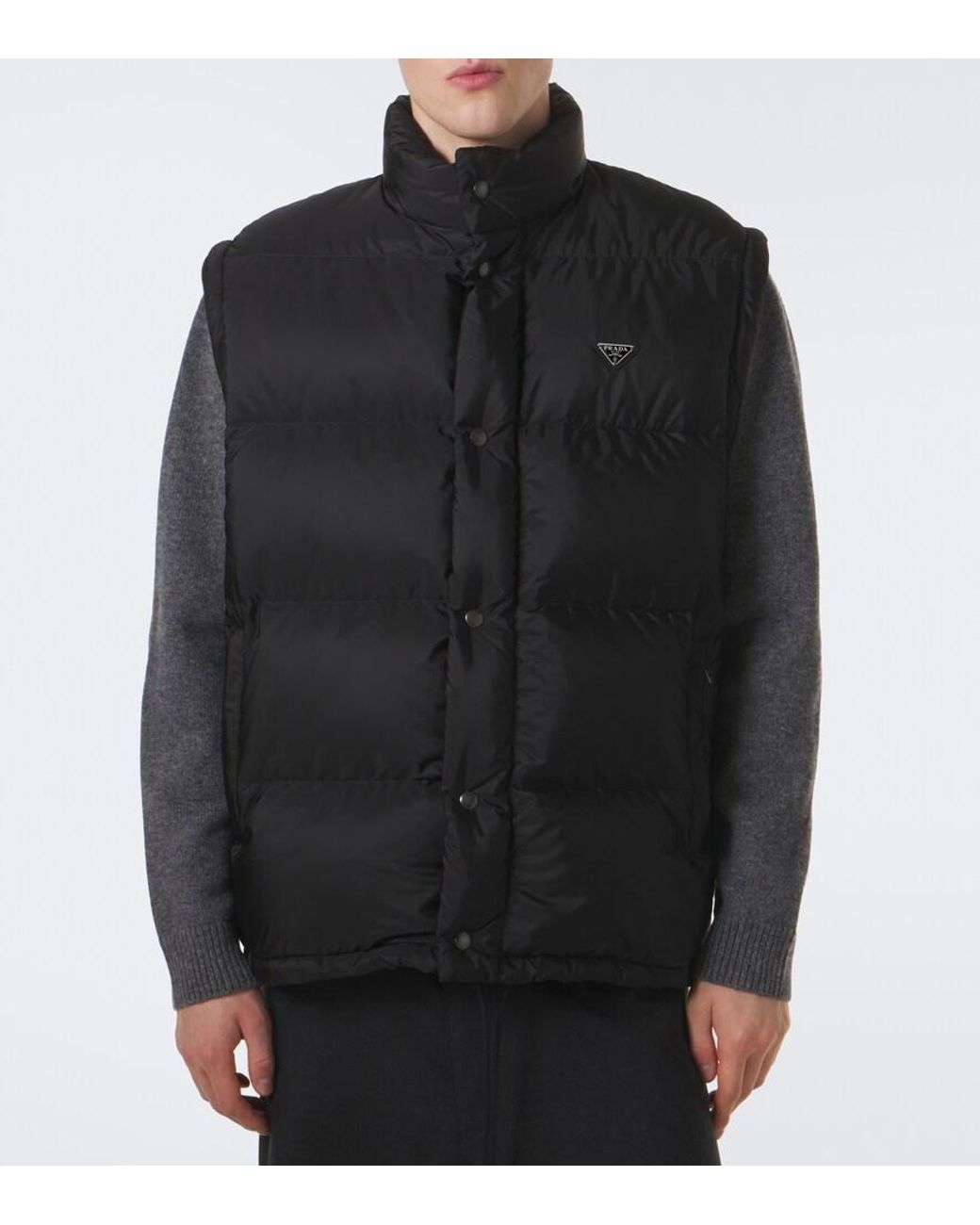 Prada Black Re-Nylon Down Jacket for men