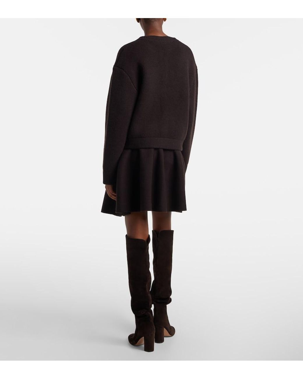Lisa Yang Black Wren Cashmere Miniskirt