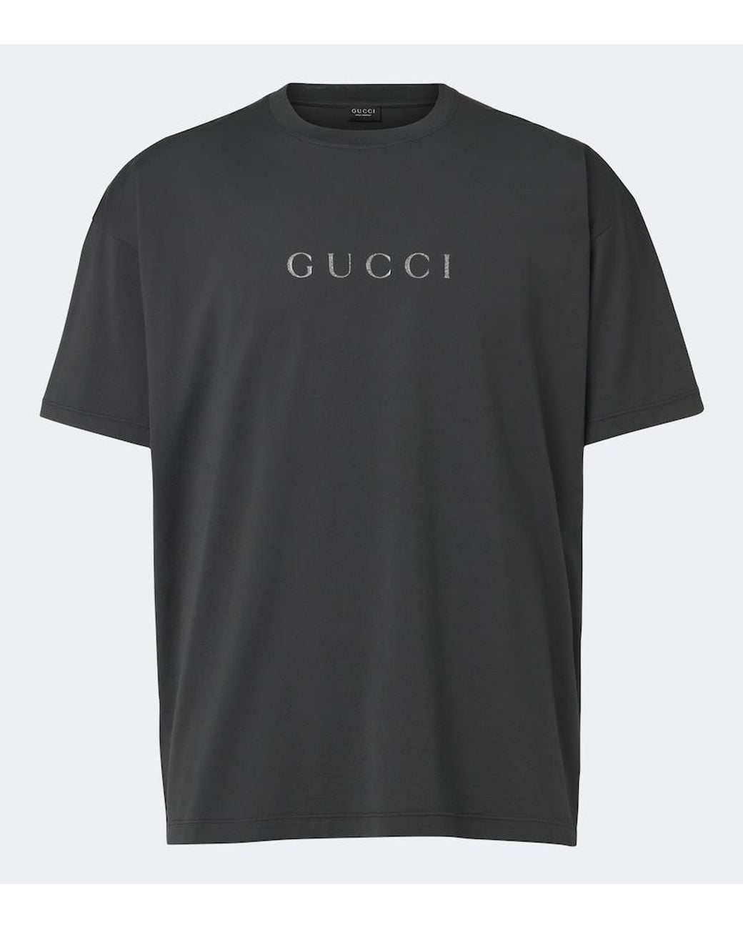 Gucci Black Logo Cotton Jersey T-Shirt for men