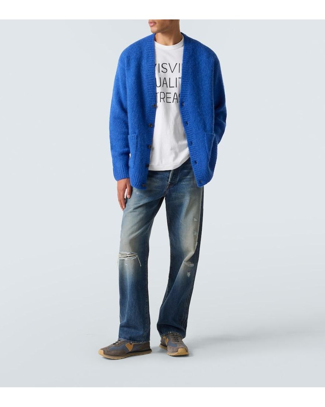 Visvim White Jumbo Printed Cotton-Blend T-Shirt for men