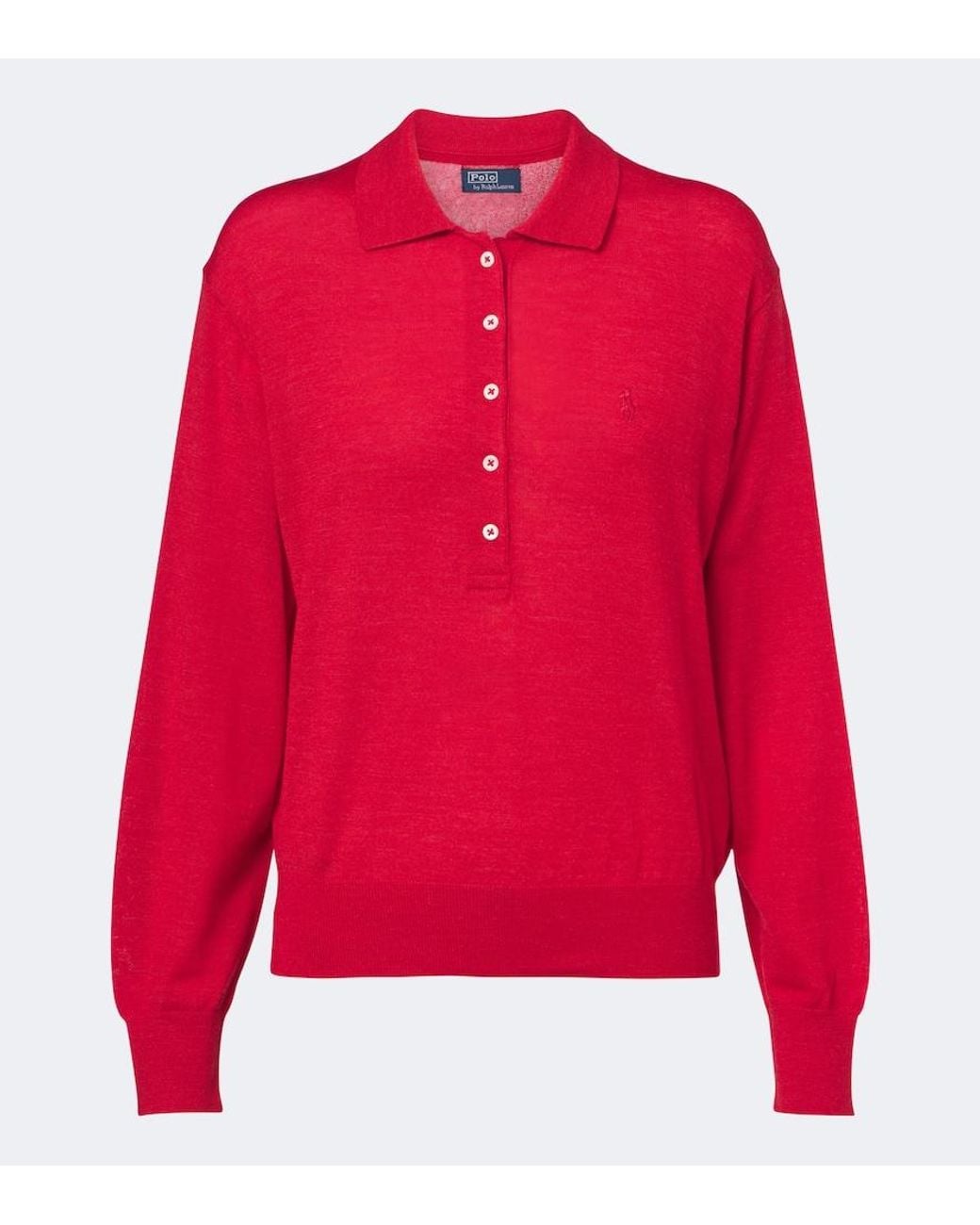 Polo Ralph Lauren Red Wool Polo Sweater