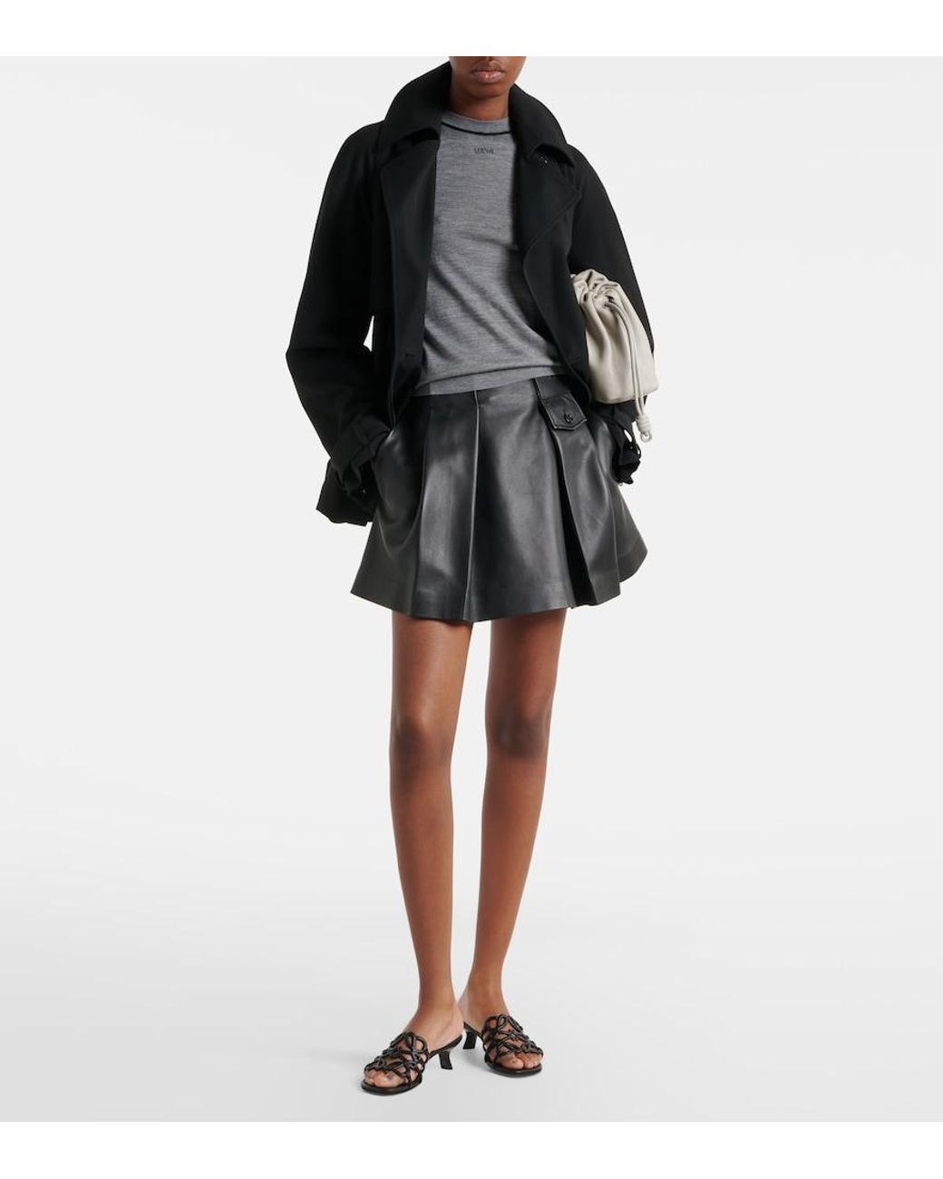Loewe Gray Logo Wool Sweater