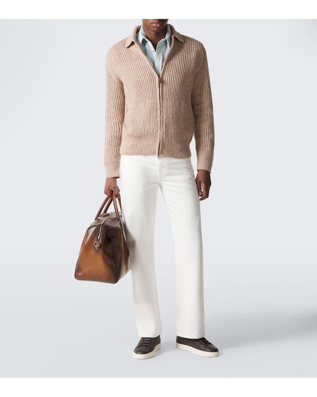 Tod's Brown Leather Sneakers for men