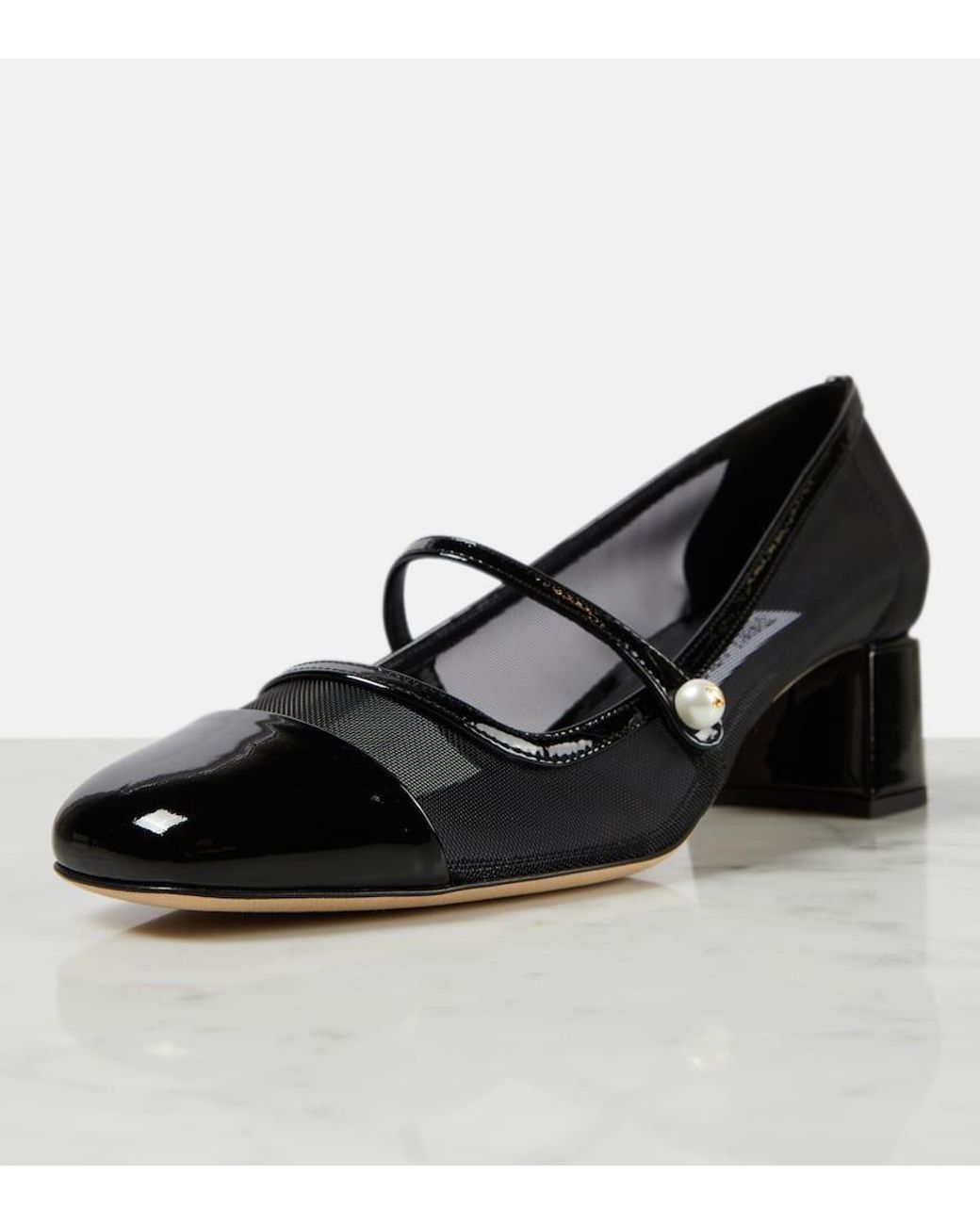 パンプス Jimmy Choo Jimmy Choo With Heel Black (ELISA45 PTZ000074) ELISA 45 | Black Nappa and Patent Leather Pumps | Summer