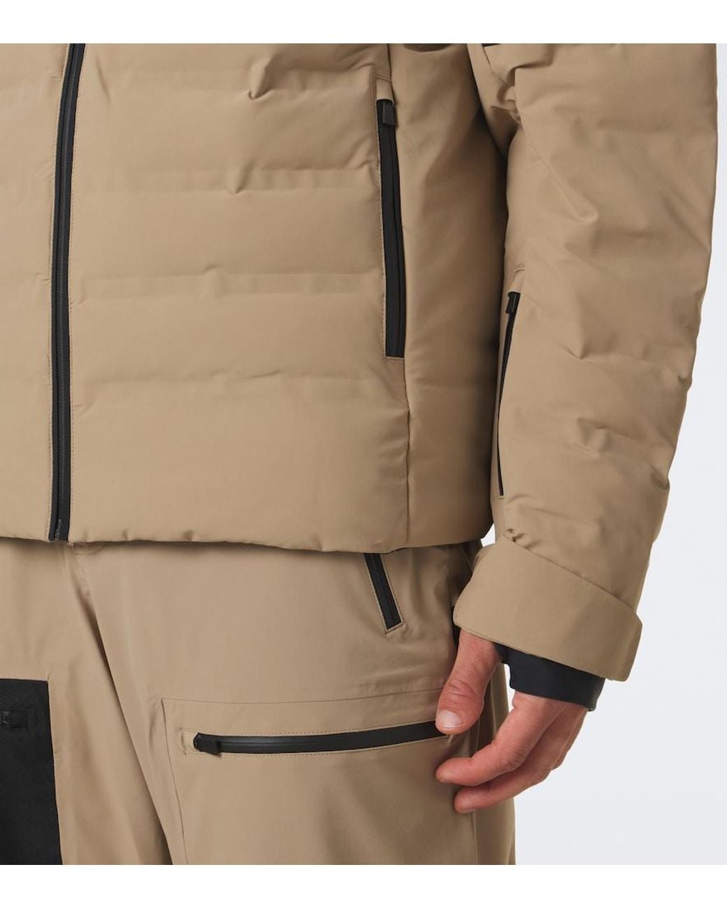 Aztech Mountain Black Pyramid Hooded Ski Jacket for men