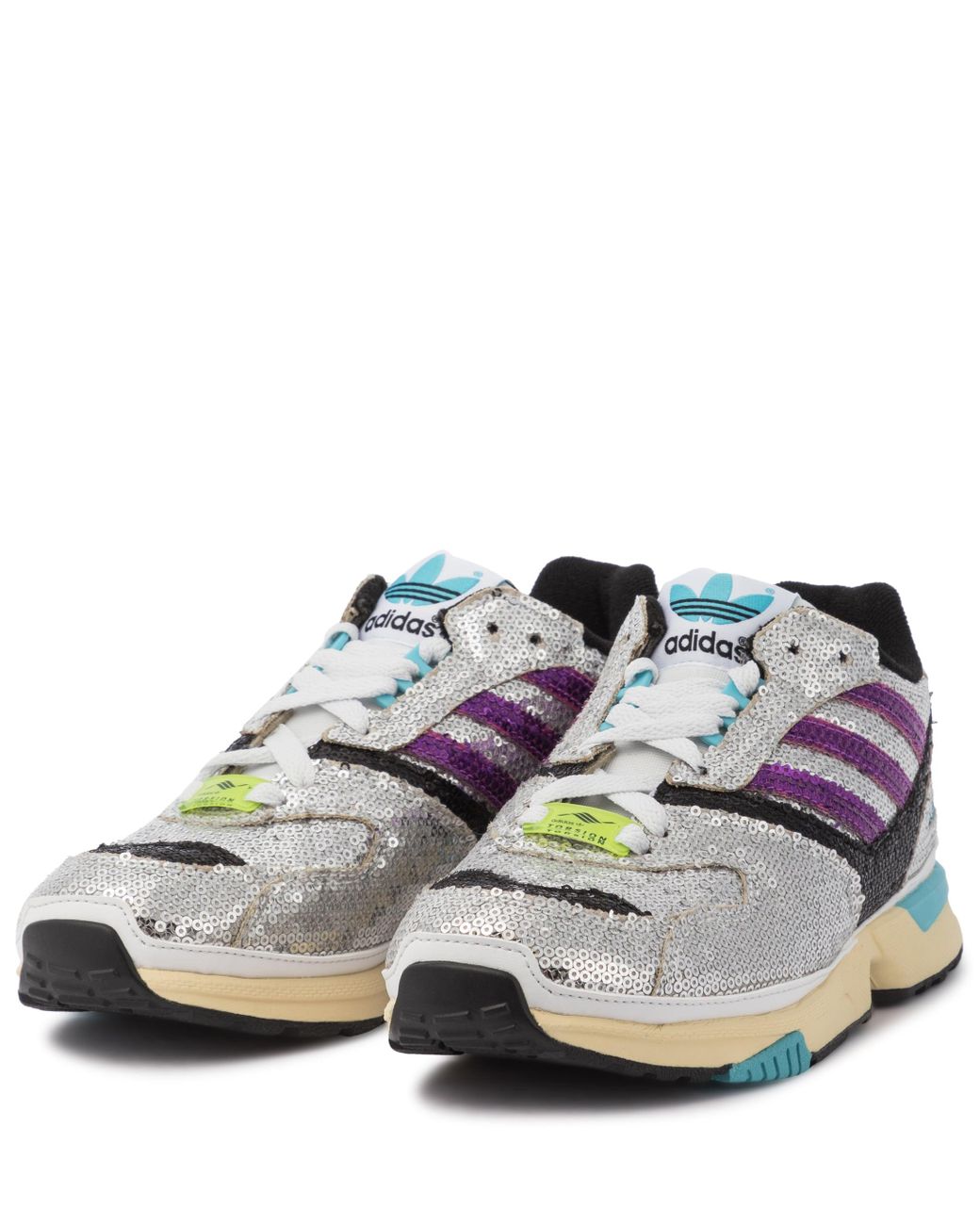 adidas Zx 4000 Sequined Sneakers in Silver (Metallic) | Lyst Australia
