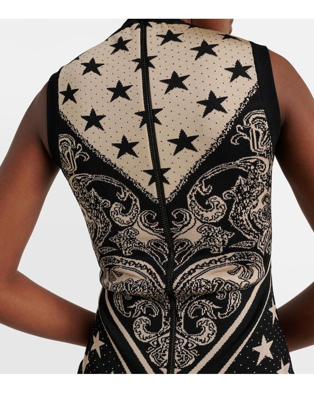 Balmain Black Jacquard Dress