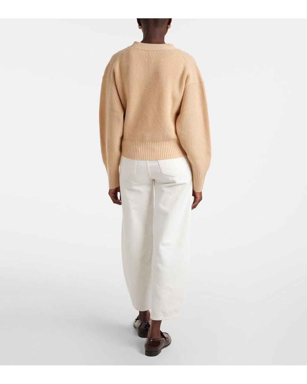 Jardin Des Orangers Natural Wool And Cashmere Wrap Cardigan