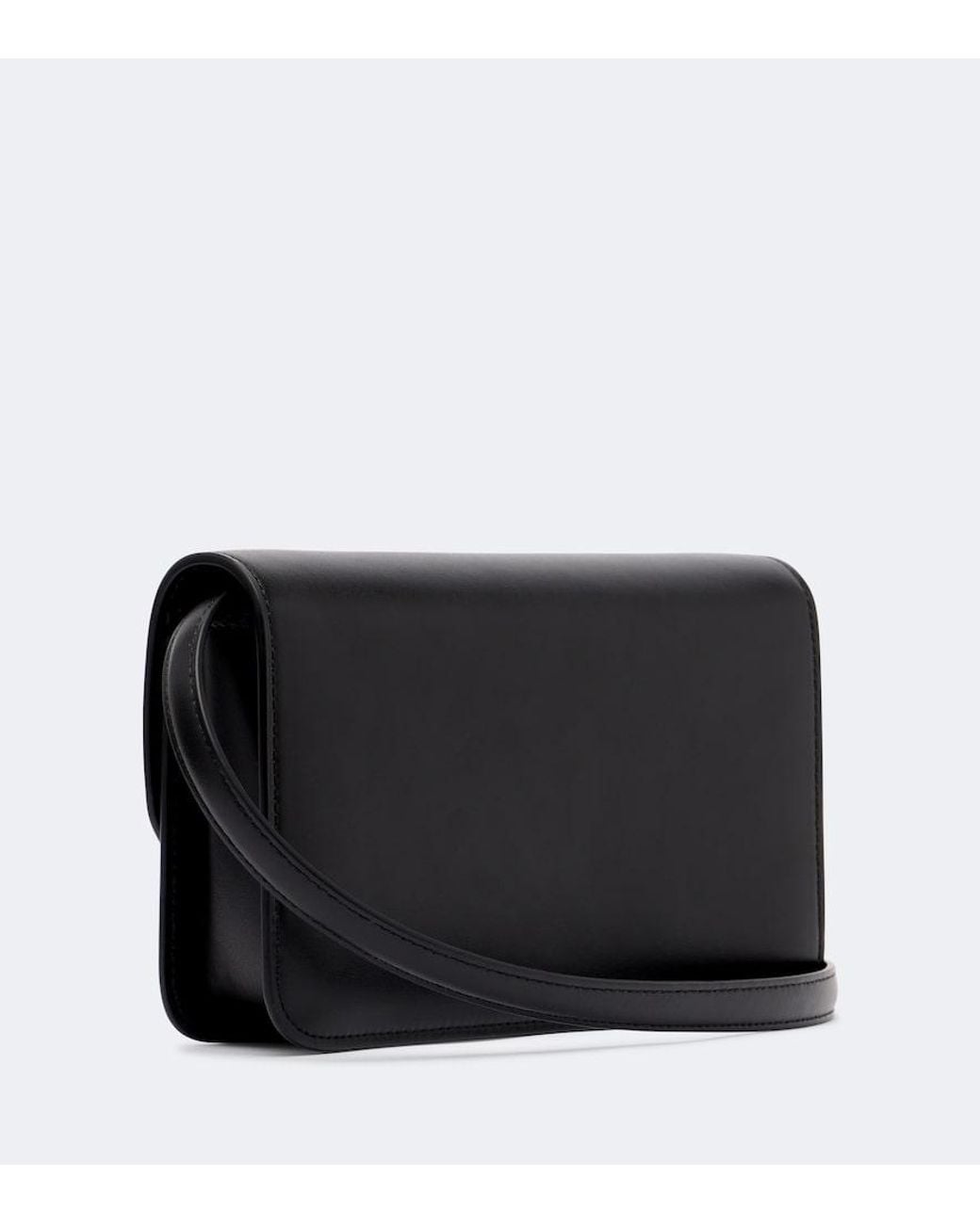Totême Black T-Lock Leather Crossbody Bag