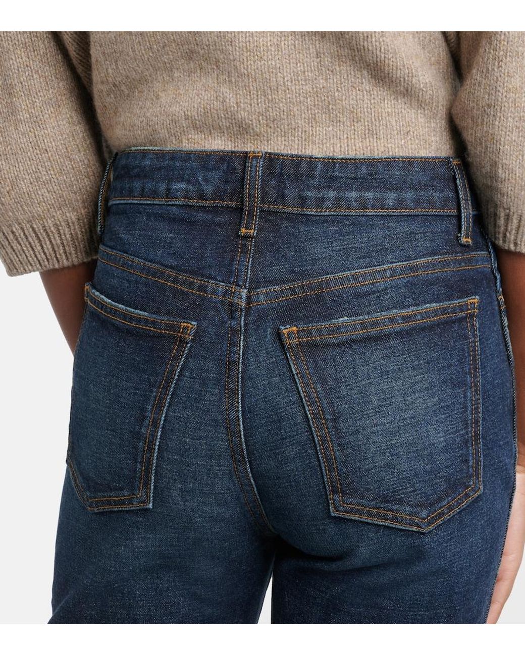 Khaite Blue Danielle Straight Jeans