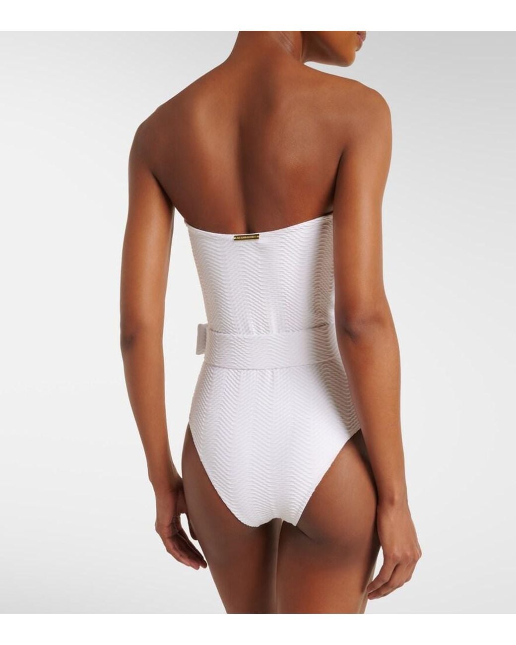 Banador Iris Con Cinturon Alexandra Miro de color White