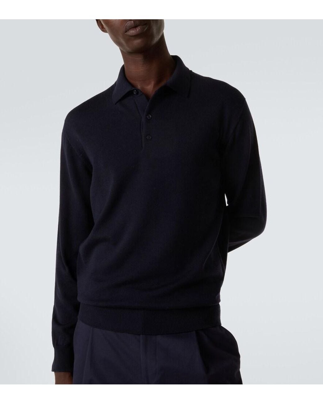 Saman Amel Polopullover Allen Aus Wolle in Blue für Herren