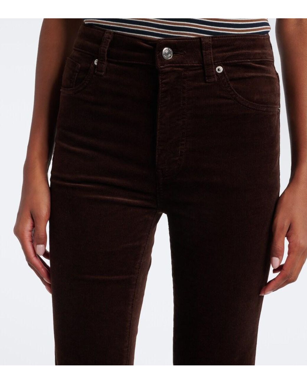 FRAME Black Reboot Cotton-Blend Corduroy Bootcut Pants