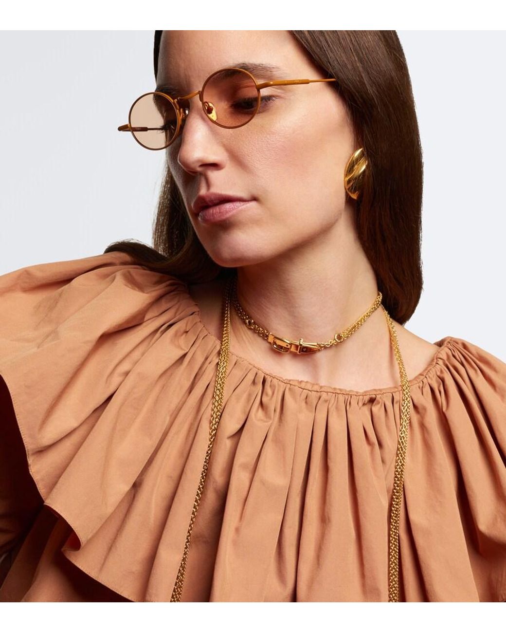Chloé Brown Round Sunglasses