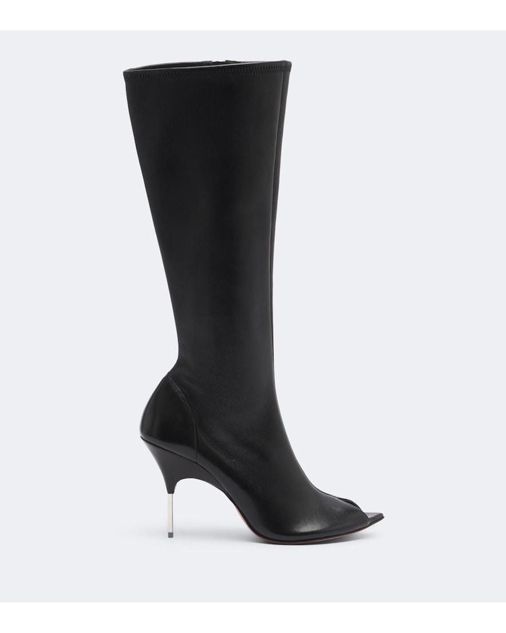 AMINA MUADDI Black Bruna Leather Knee-High Boots