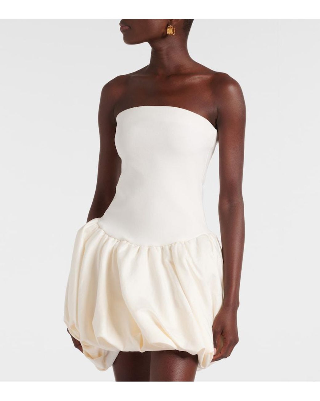 Jonathan Simkhai White Pollie Linen And Rayon-Blend Minidress
