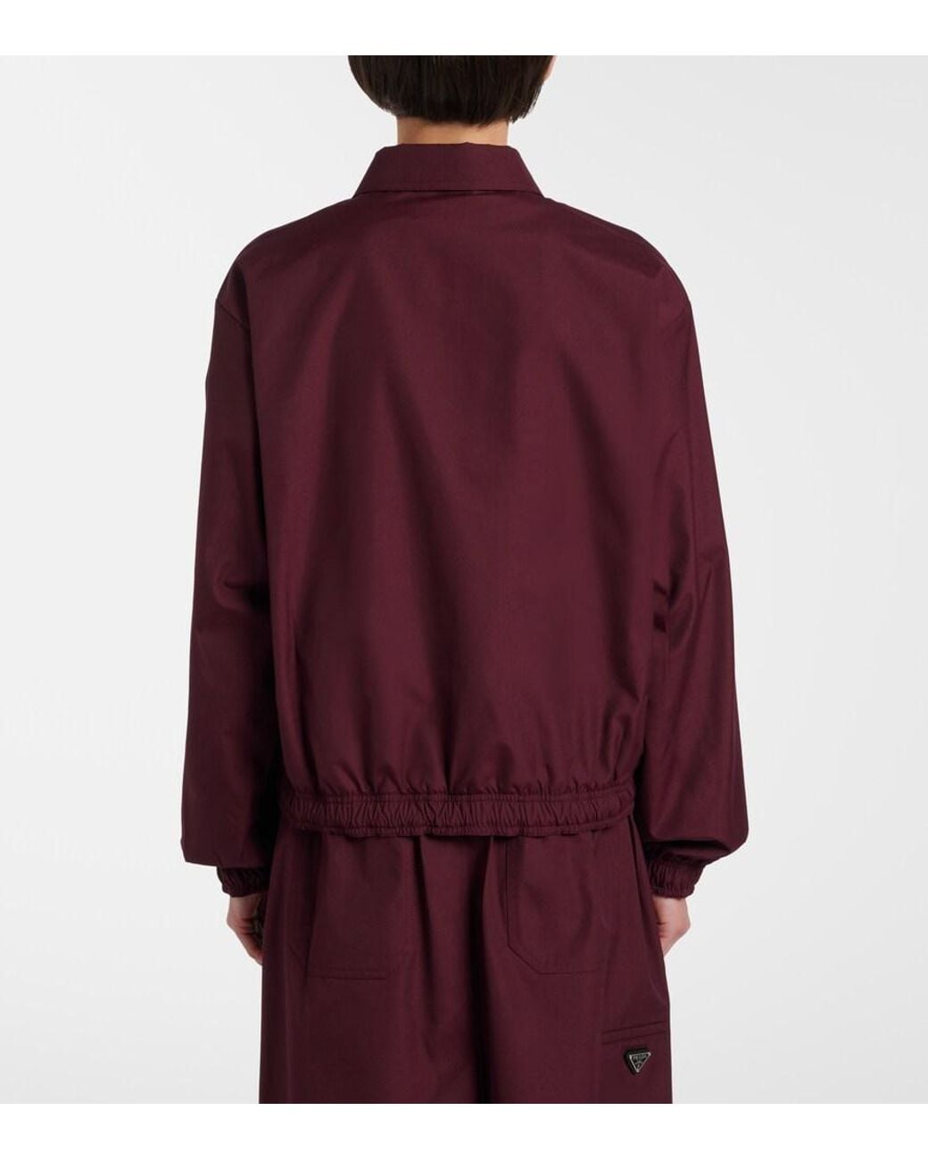 Prada Purple Logo Blouson Jacket