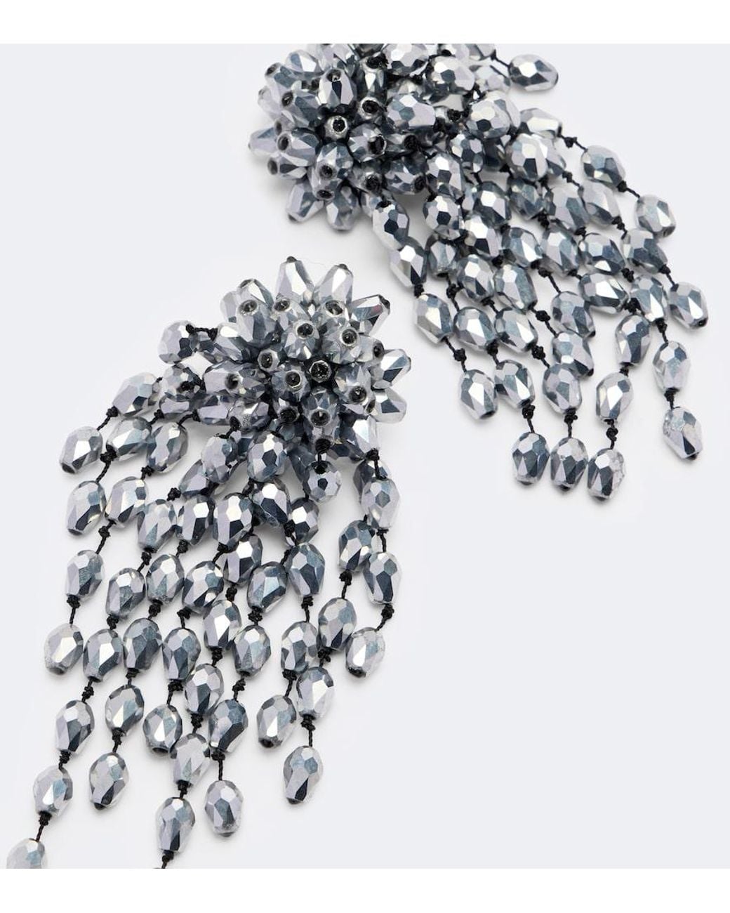Isabel Marant White Hanabi Beaded Clip-On Earrings