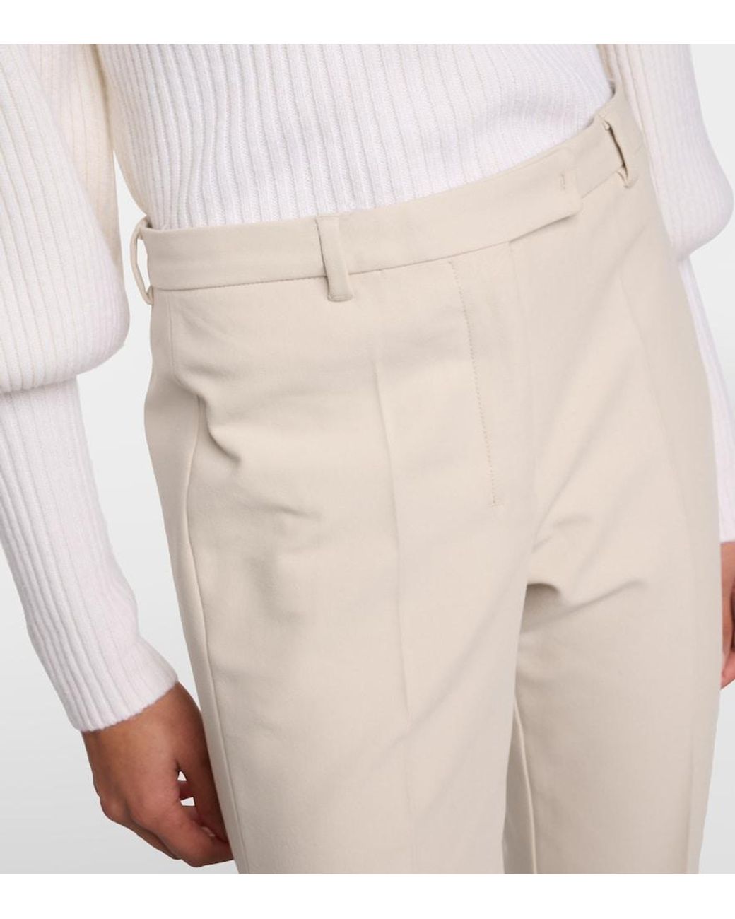 Max Mara Natural Fatina Cropped Straight Pants
