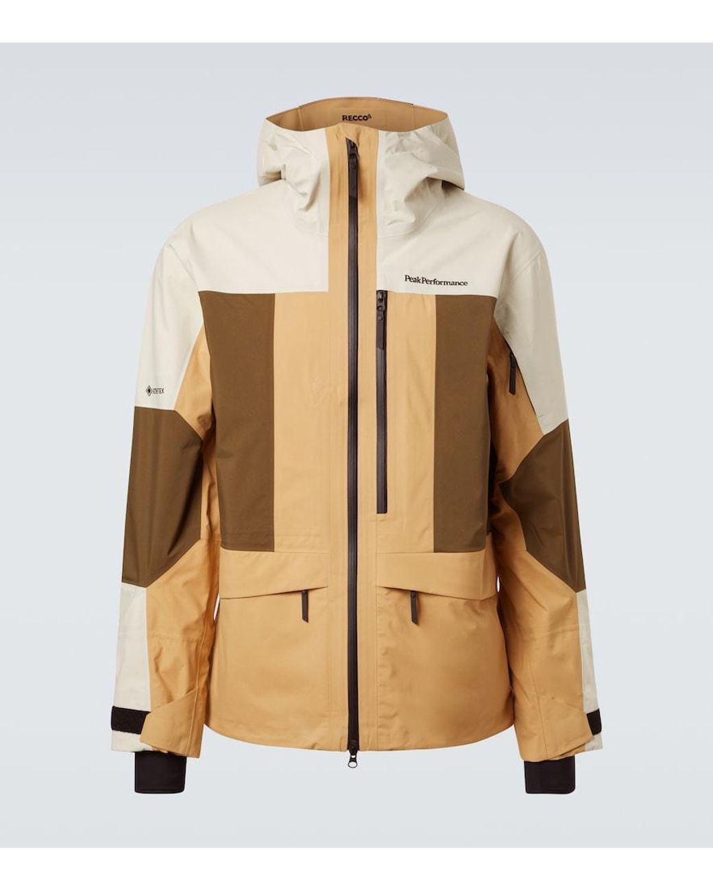 スキー Peak Performance Gravity Jacket Peak Performance Gravity Gore-Tex 3L Hooded Ski Jacket in Natural