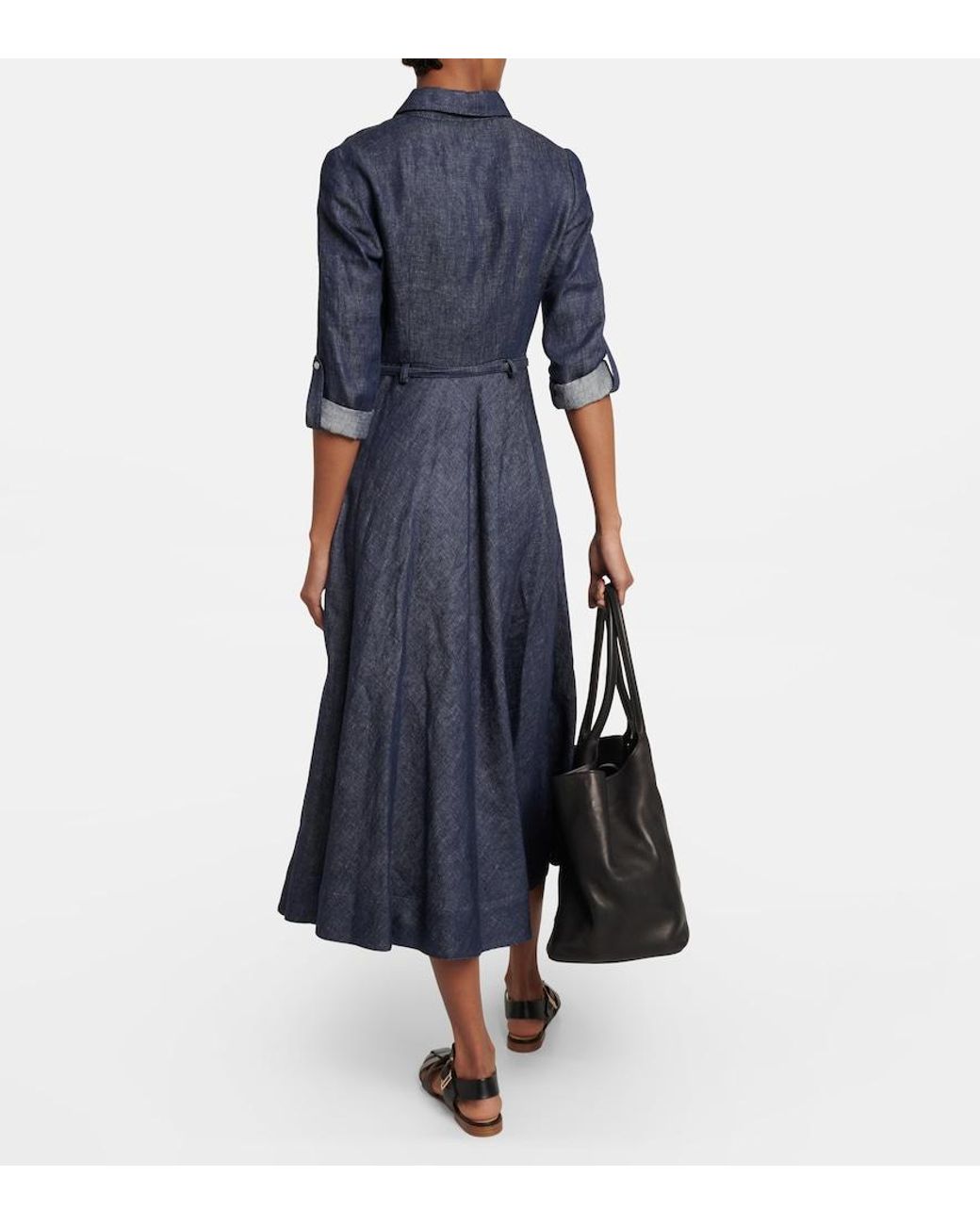 Gabriela Hearst Blue Marley Denim Midi Dress
